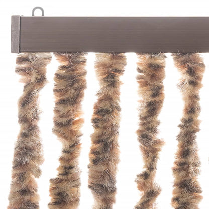 Vliegengordijn 100X200 Cm Chenille Beige En Donkerbruin