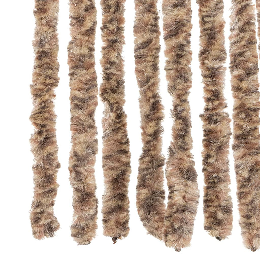 Vliegengordijn 100X200 Cm Chenille Beige En Donkerbruin