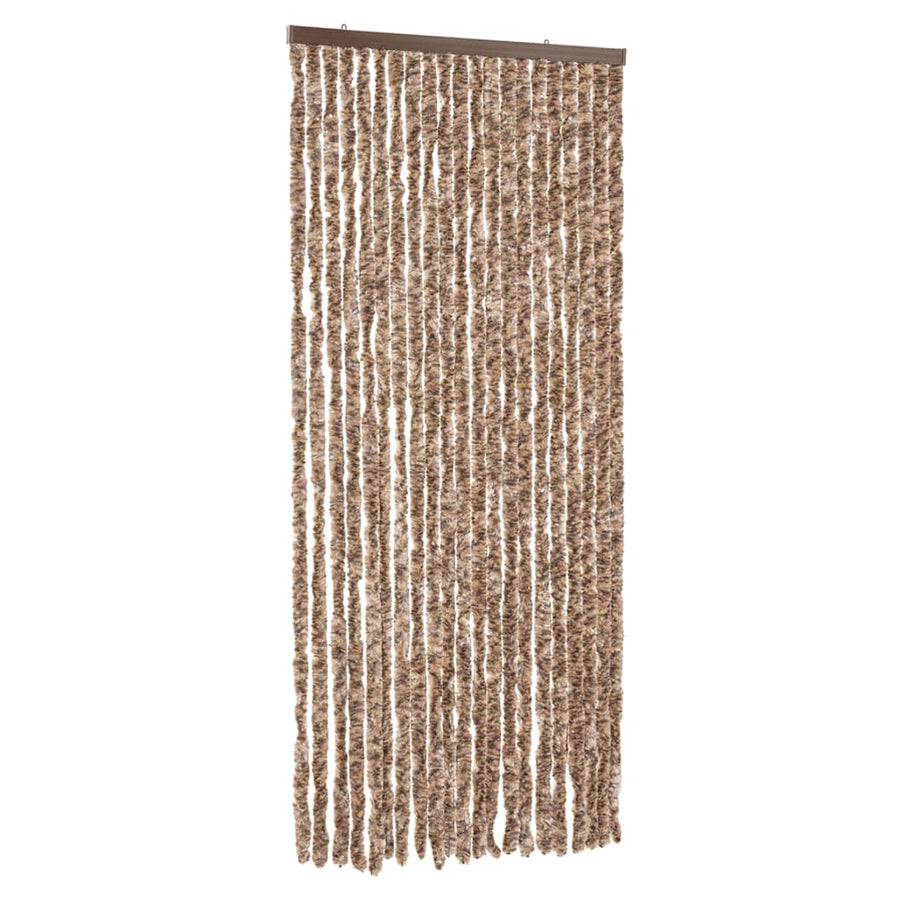 Vliegengordijn 100X220 Cm Chenille Beige En Donkerbruin