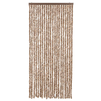 Vliegengordijn 100X220 Cm Chenille Beige En Donkerbruin
