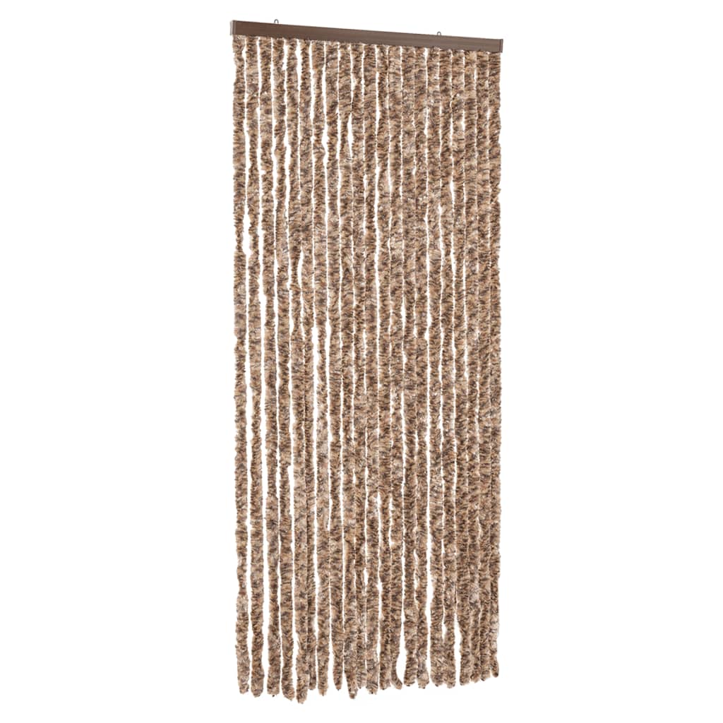 Vliegengordijn 100X230 Cm Chenille Beige En Donkerbruin