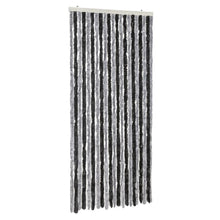 Vliegengordijn 90X200 Cm Chenille Grijs En Zwart