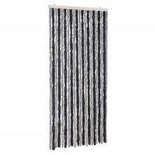 Vliegengordijn 100X230 Cm Chenille Grijs En Zwart