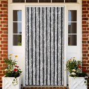 Vliegengordijn 100x230 cm chenille grijs zwart