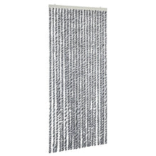 Vliegengordijn 90X200 Cm Chenille Grijs En Zwart-Wit