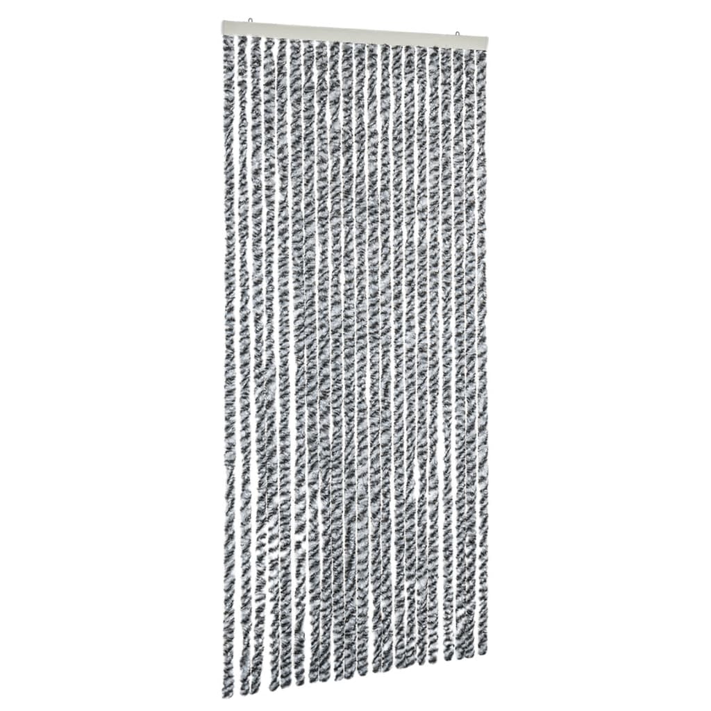 Vliegengordijn 100X200 Cm Chenille Grijs En Zwart-Wit