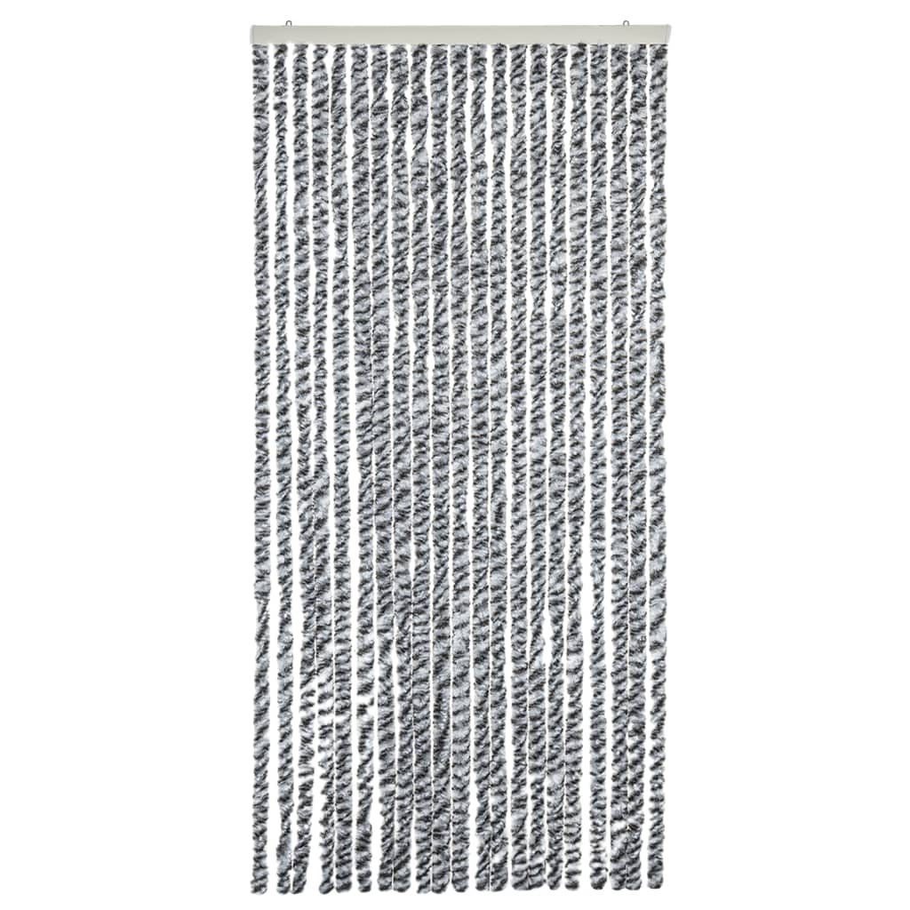 Vliegengordijn 100X200 Cm Chenille Grijs En Zwart-Wit