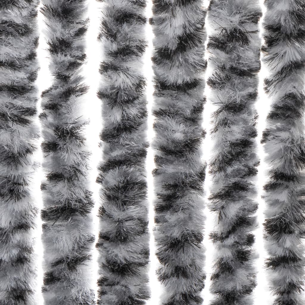 Vliegengordijn 100X200 Cm Chenille Grijs En Zwart-Wit