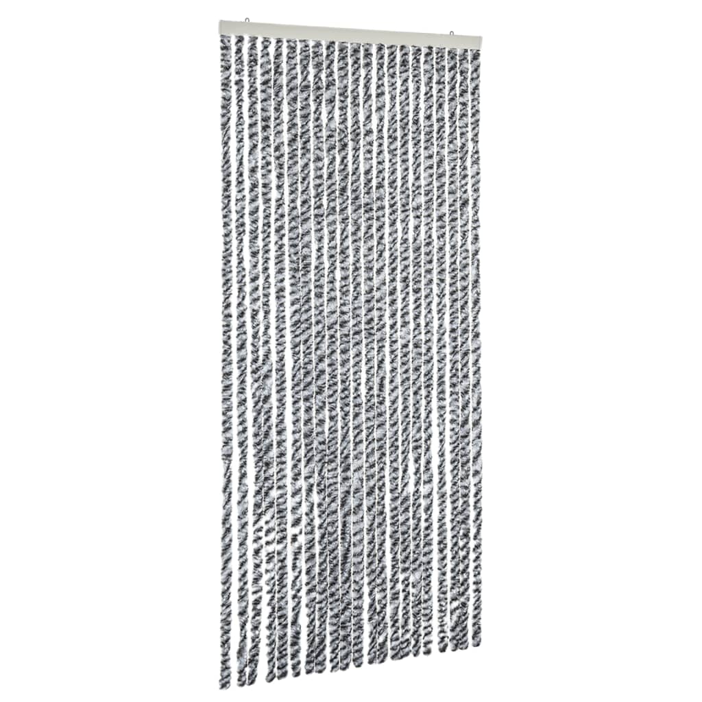 Vliegengordijn 100X220 Cm Chenille Grijs En Zwart-Wit