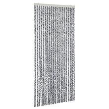 Vliegengordijn 100X220 Cm Chenille Grijs En Zwart-Wit