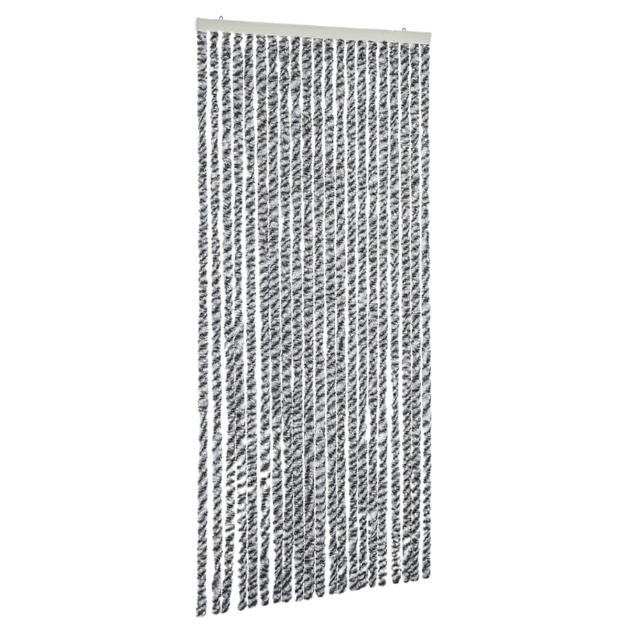 Vliegengordijn 100X220 Cm Chenille Grijs En Zwart-Wit