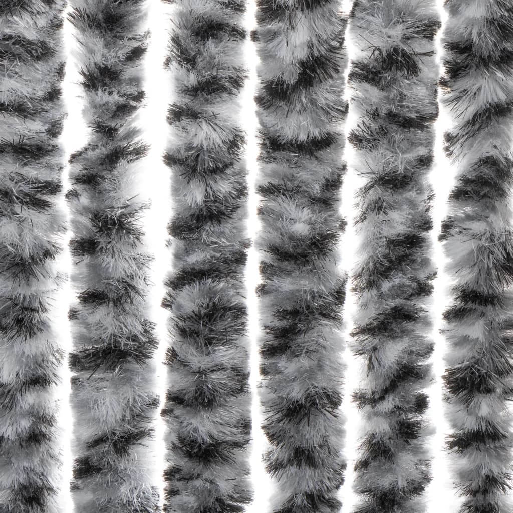 Vliegengordijn 100X220 Cm Chenille Grijs En Zwart-Wit