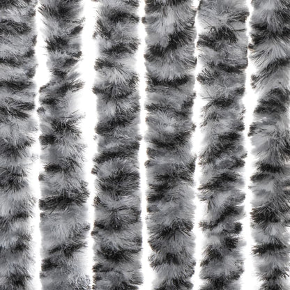 Vliegengordijn 100X220 Cm Chenille Grijs En Zwart-Wit