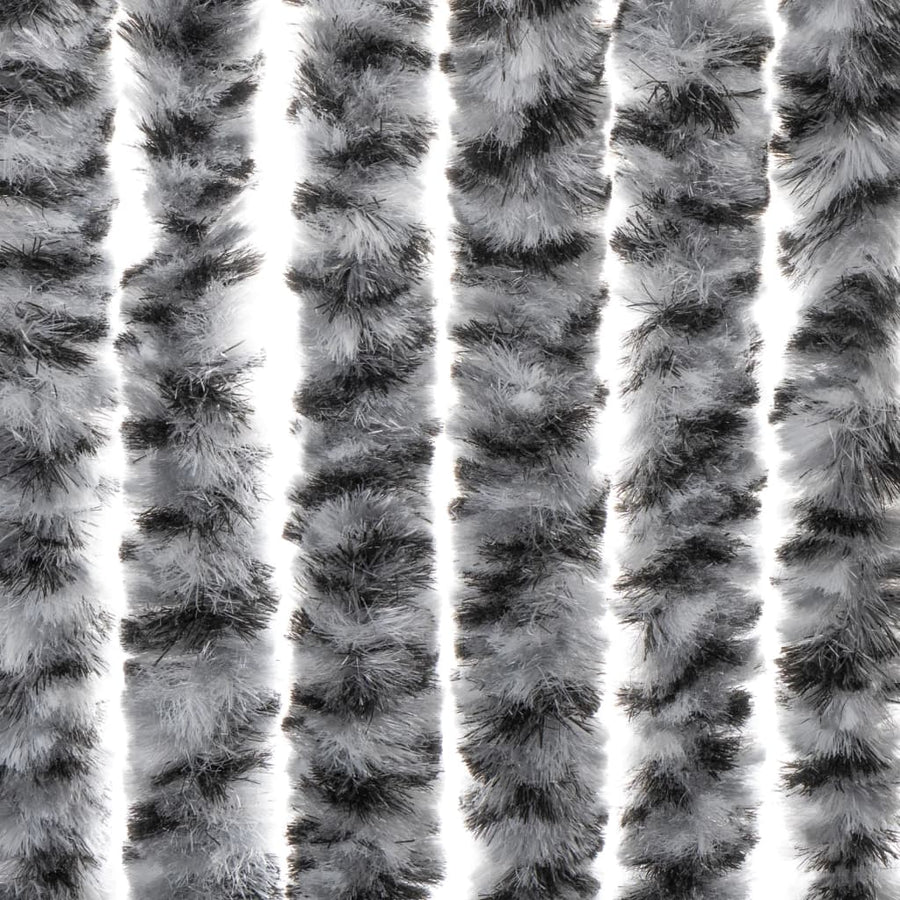 Vliegengordijn 100X220 Cm Chenille Grijs En Zwart-Wit
