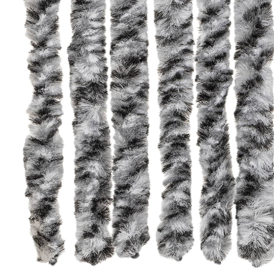 Vliegengordijn 100X220 Cm Chenille Grijs En Zwart-Wit