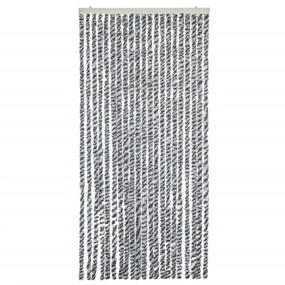 Vliegengordijn 100X230 Cm Chenille Grijs En Zwart-Wit