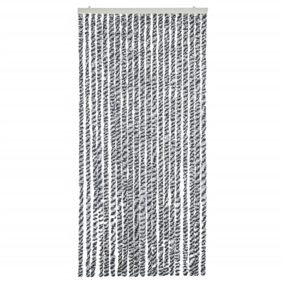 Vliegengordijn 100X230 Cm Chenille Grijs En Zwart-Wit