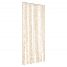 Vliegengordijn Chenille Beige En Wit 56 x 185 cm