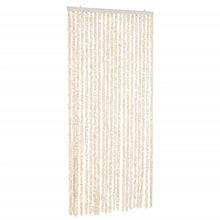 Vliegengordijn Chenille Beige En Wit 90 x 200 cm