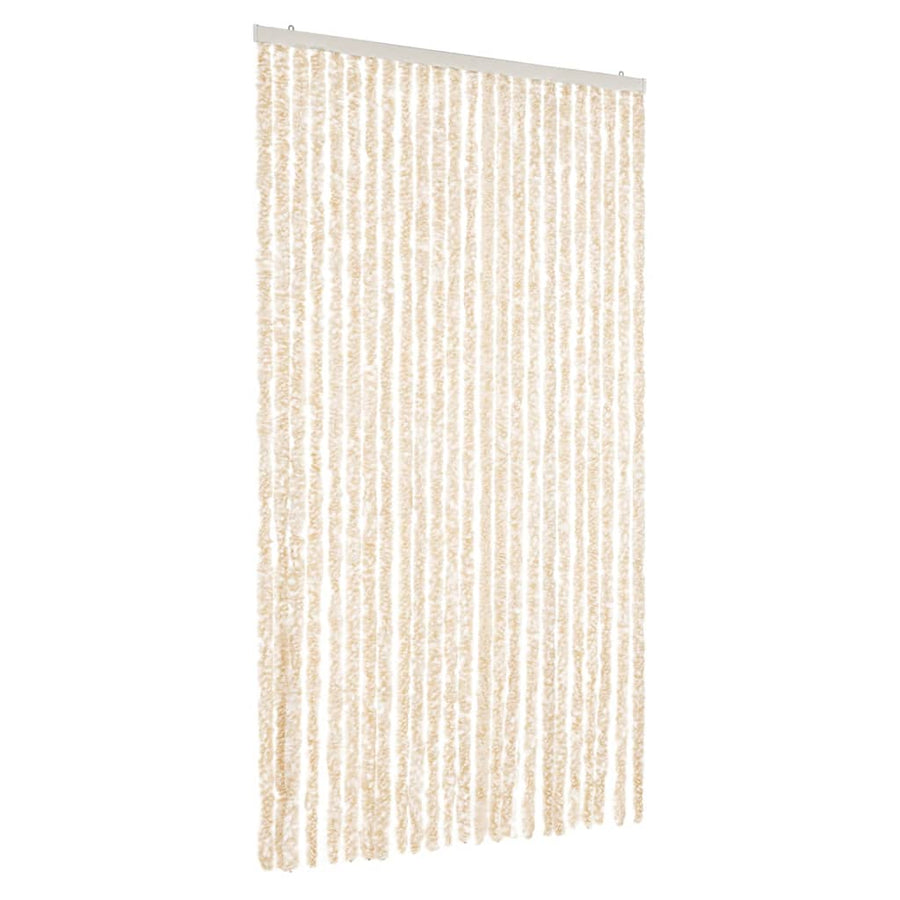 Vliegengordijn Chenille Beige En Wit 100 x 200 cm
