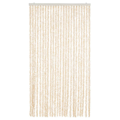 Vliegengordijn Chenille Beige En Wit 100 x 200 cm