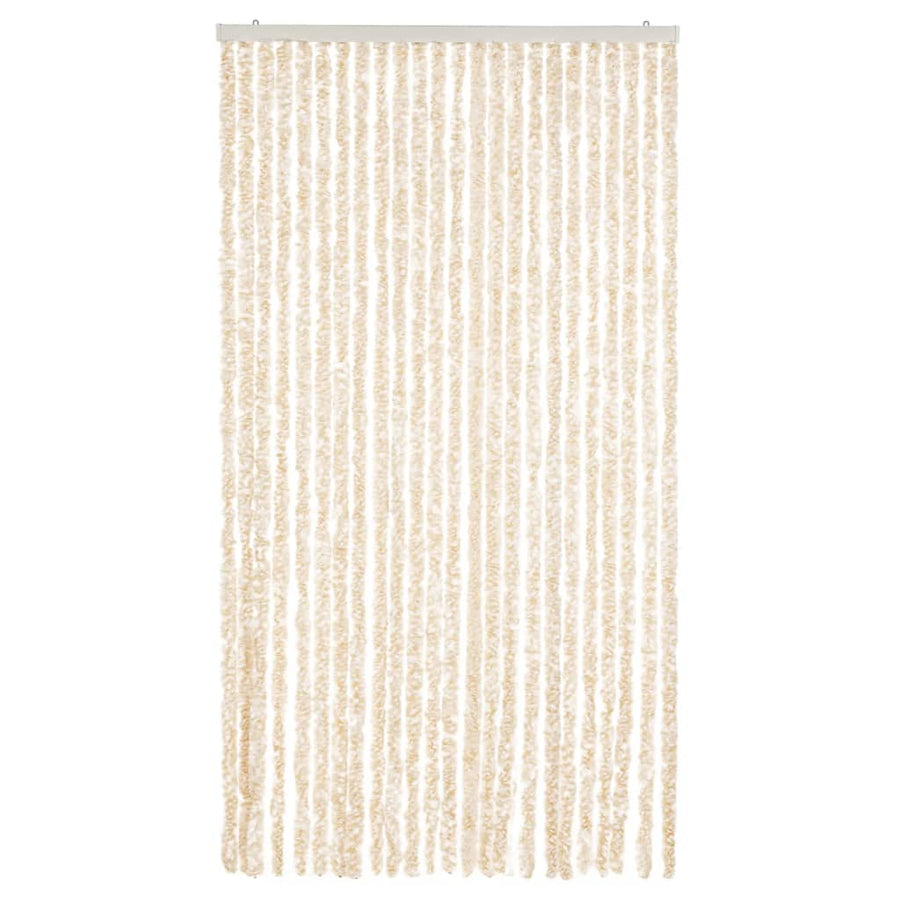 Vliegengordijn Chenille Beige En Wit 100 x 200 cm