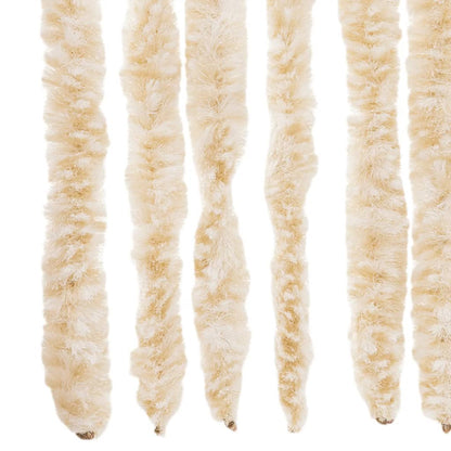 Vliegengordijn Chenille Beige En Wit 100 x 200 cm