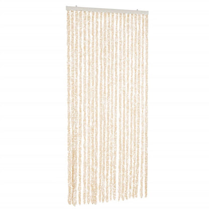 Vliegengordijn 100X220 Cm Chenille Beige En Wit