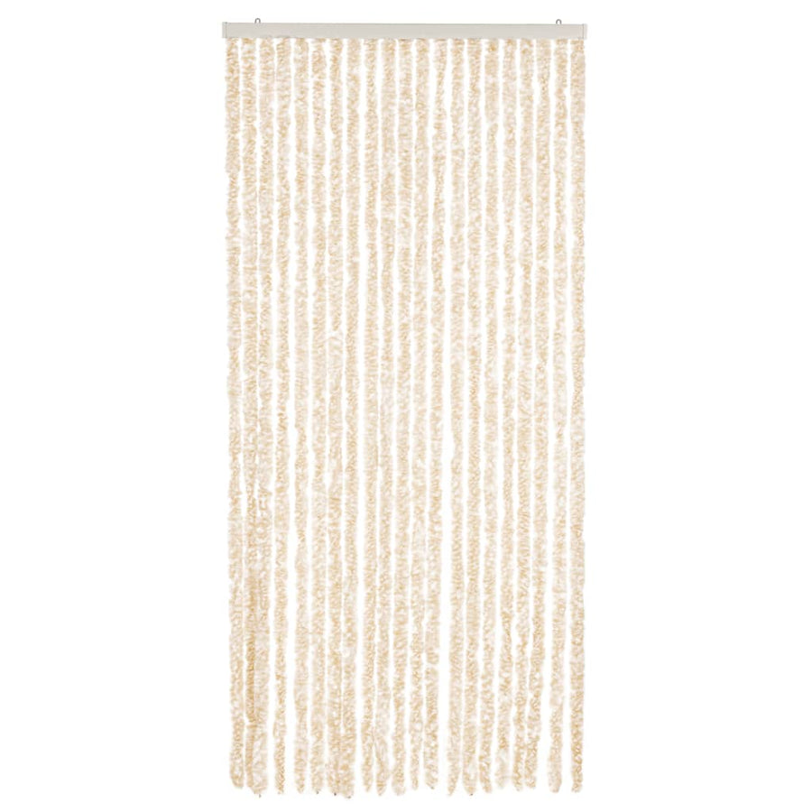 Vliegengordijn 100X220 Cm Chenille Beige En Wit