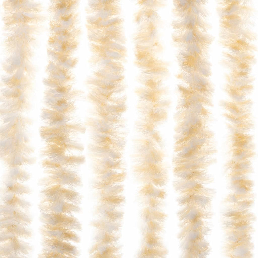 Vliegengordijn 100X220 Cm Chenille Beige En Wit