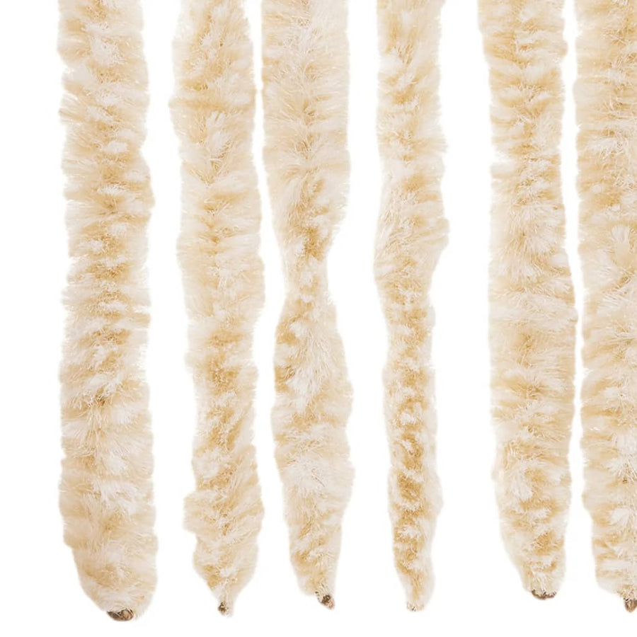 Vliegengordijn 100X220 Cm Chenille Beige En Wit