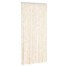 Vliegengordijn 100X230 Cm Chenille Beige En Wit