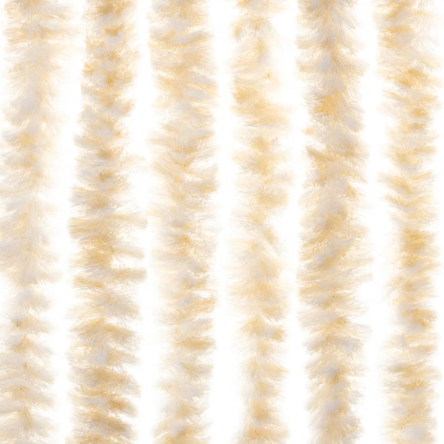Vliegengordijn 100X230 Cm Chenille Beige En Wit