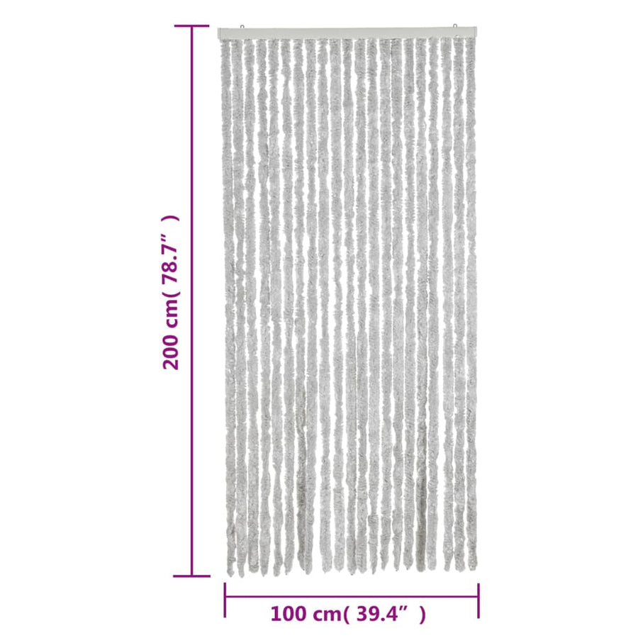 Vliegengordijn 100X200 Cm Chenille Grijs