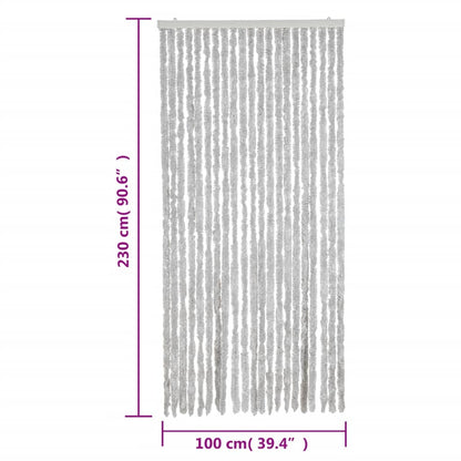 Vliegengordijn 100X230 Cm Chenille Grijs