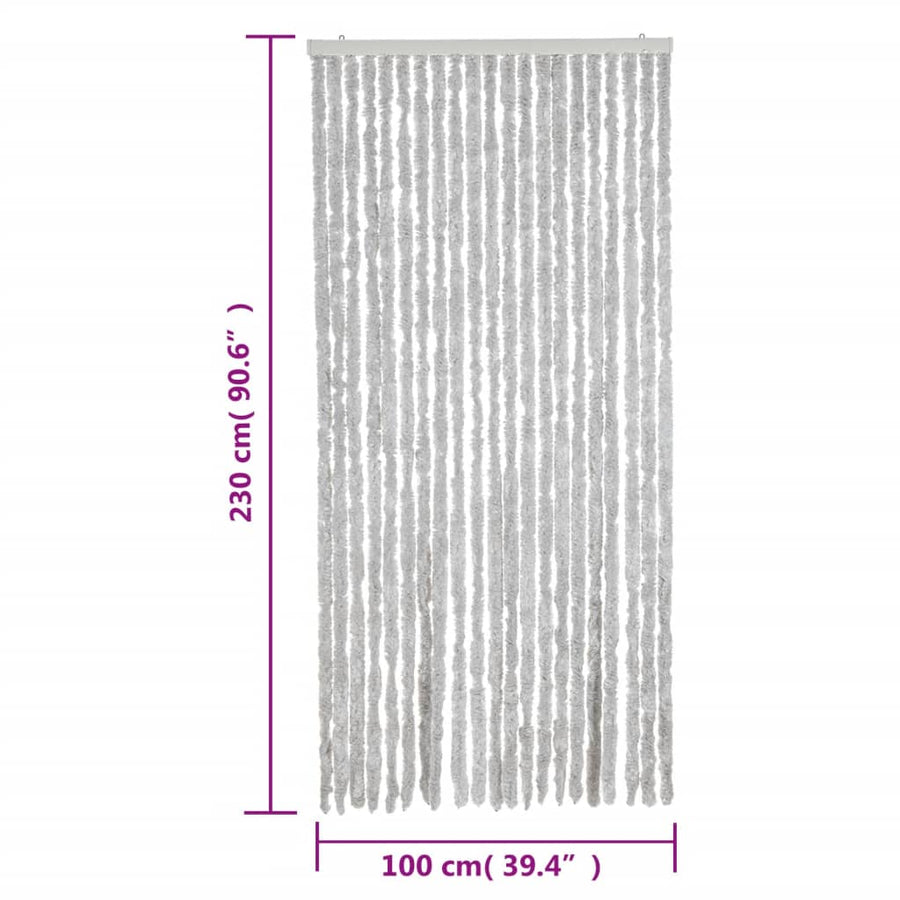 Vliegengordijn 100X230 Cm Chenille Grijs