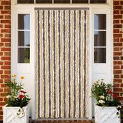 Vliegengordijn 90x200 cm chenille donkerbruin beige