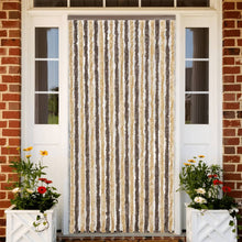 Vliegengordijn Chenille Donkerbruin En Beige 90 x 200 cm