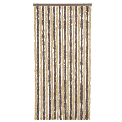 Vliegengordijn 100X200 Cm Chenille Donkerbruin En Beige