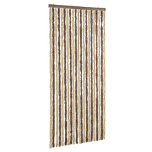 Vliegengordijn 100X230 Cm Chenille Donkerbruin En Beige