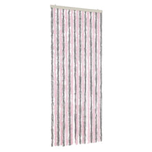 Vliegengordijn Chenille Zilver Grijs En Roze 56 x 185 cm