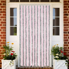 Vliegengordijn Chenille Zilver Grijs En Roze 90 x 200 cm