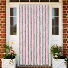 Vliegengordijn 90X220 Cm Chenille Zilvergrijs En Roze