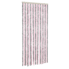 Vliegengordijn 100X220 Cm Chenille Zilvergrijs En Roze