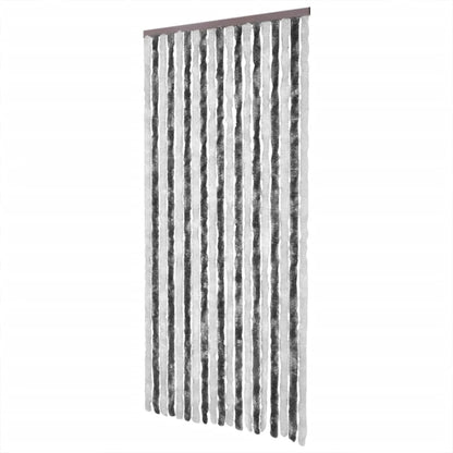 Vliegengordijn 100X200 Cm Chenille Grijs En Wit