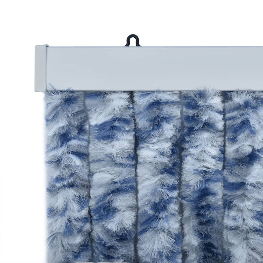 Vliegengordijn 100X200 Cm Chenille Blauw En Wit