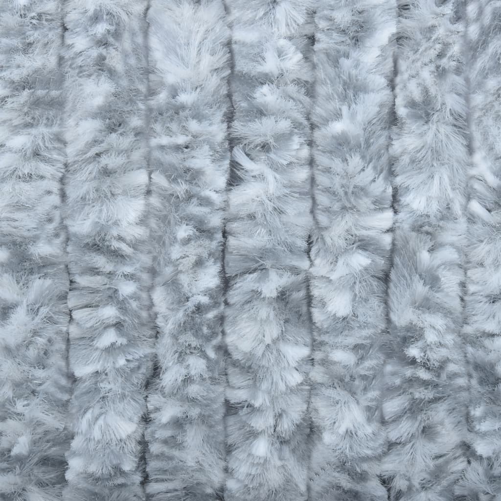 Vliegengordijn 100X230 Cm Chenille Wit En Grijs Zwart En Crème