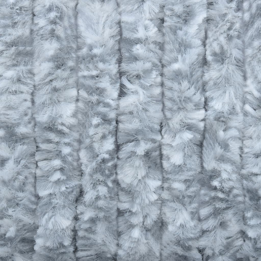 Vliegengordijn 100X230 Cm Chenille Wit En Grijs Zwart En Crème