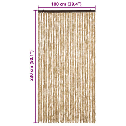 Vliegengordijn Chenille Beige 100 x 230 cm