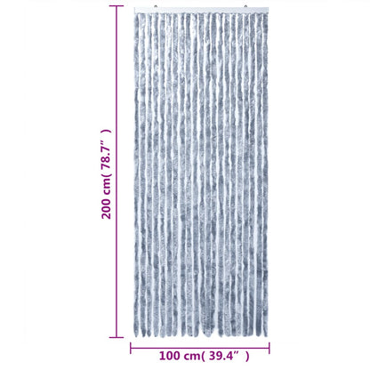 Vliegengordijn 100X200 Cm Chenille Zilver